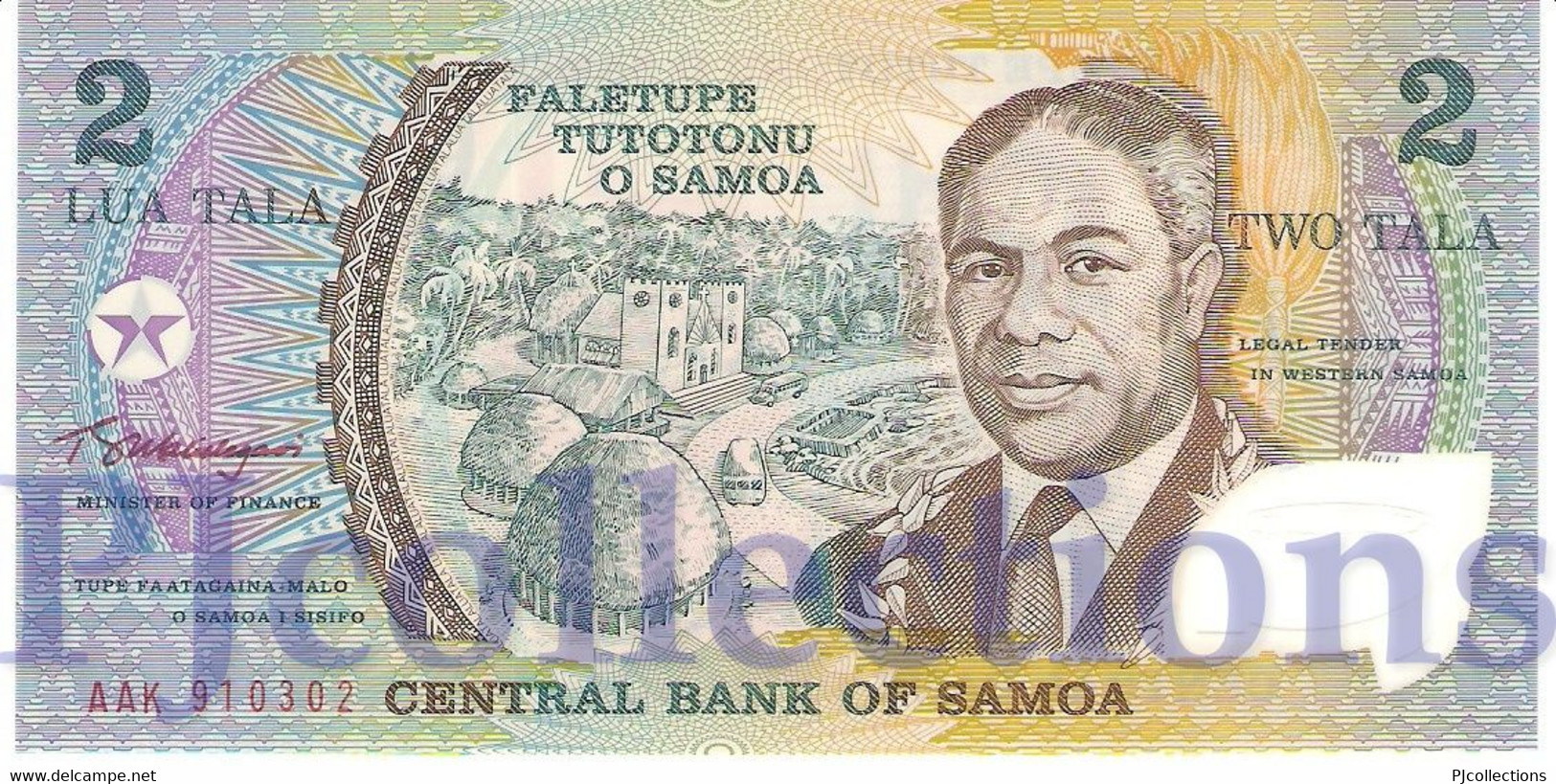 SAMOA 2 TALA 1990 PICK 31e PREFIX AAK POLYMER UNC PREFIX "AAK" - Samoa