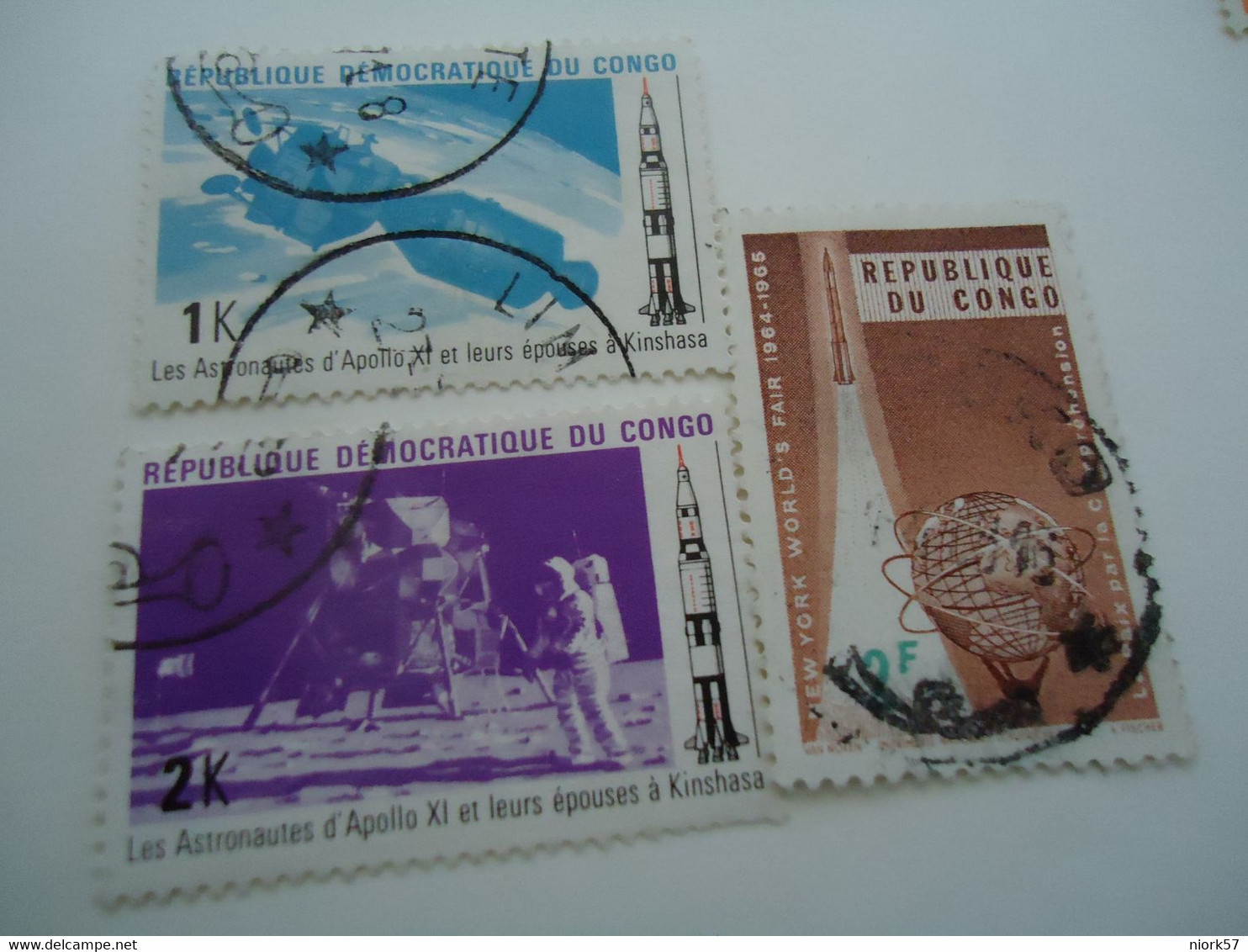 CONGO  REB  USED STAMPS 3   SPACE - Autres & Non Classés