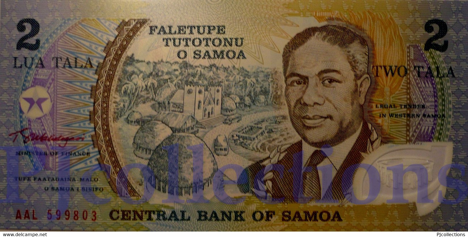 SAMOA 2 TALA 1990 PICK 31 POLYMER UNC PREFIX "AAL" - Samoa