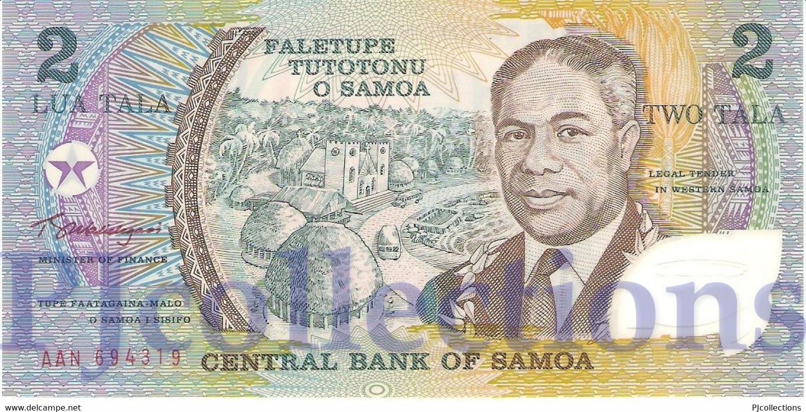 SAMOA 2 TALA 1990 PICK 31 POLYMER UNC PREFIX "AAN" - Samoa