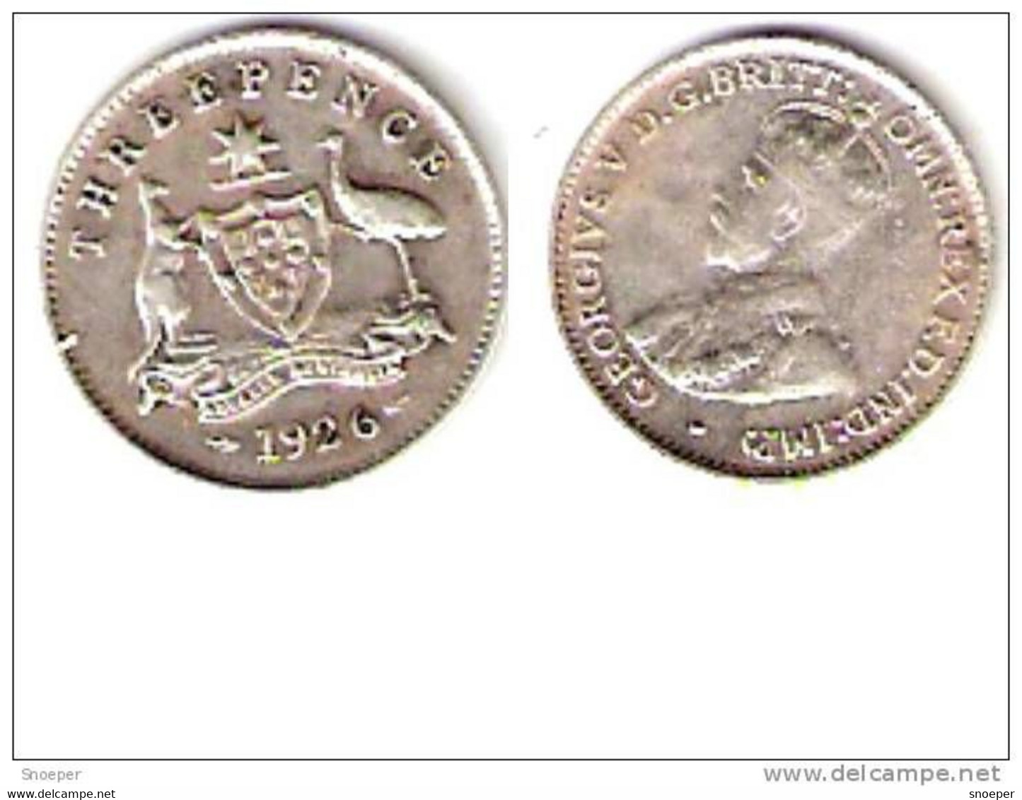 Australia 3 Pence 1926  Vf+  * - Threepence