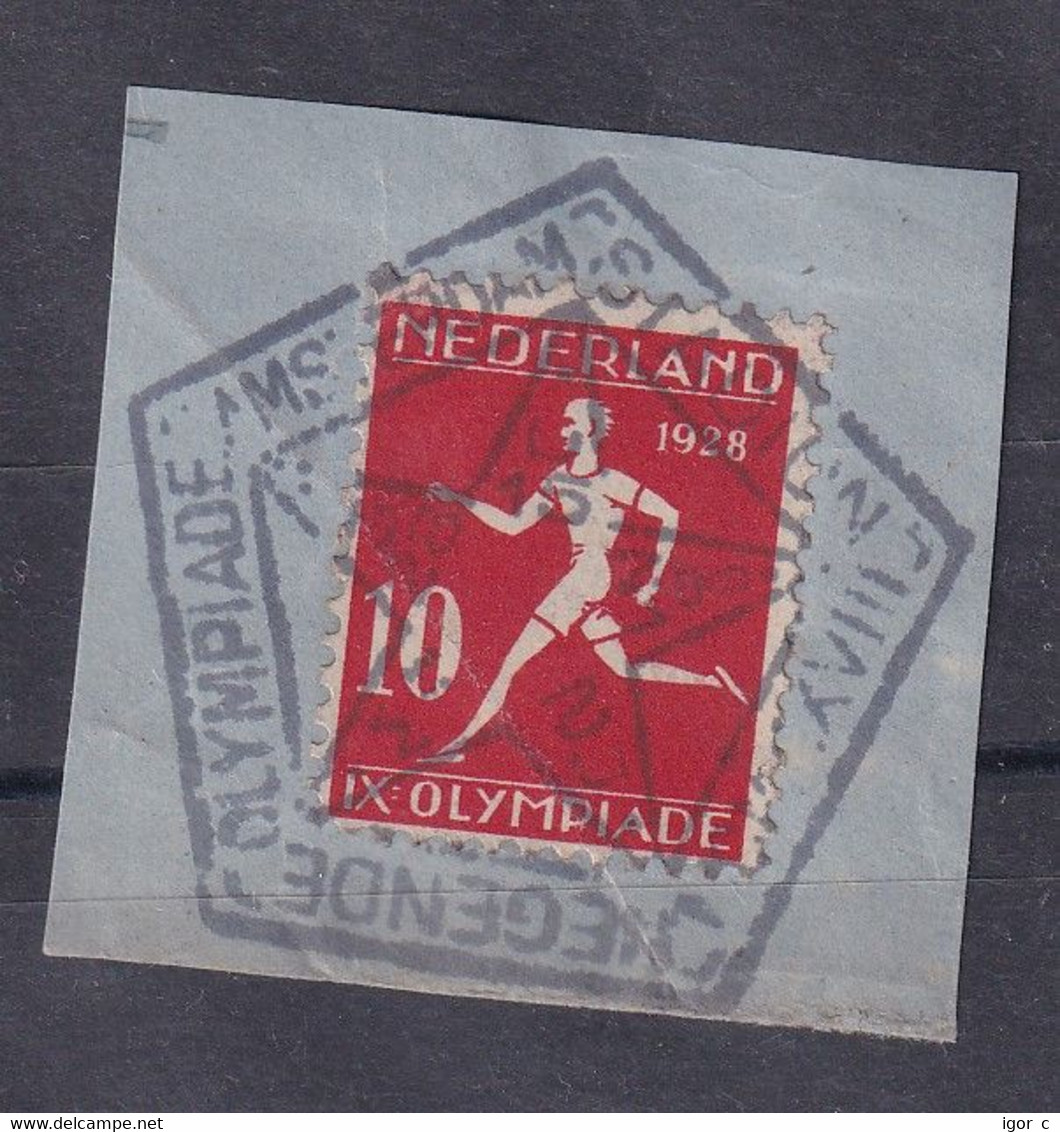 Netherlands 1928 Cancellation: Olympic Games Olympiade Amsterdam; Athletics Running Pentagonal Staduim Cancellation N1 - Verano 1928: Amsterdam