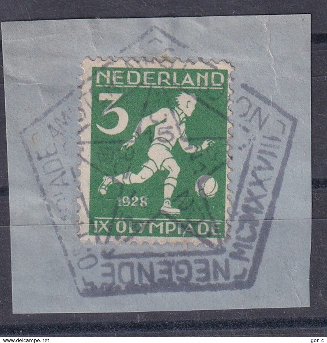 Netherlands 1928 Cancellation: Olympic Games Olympiade Amsterdam; Football Pentagonal Staduim Cancellation N1 - Estate 1928: Amsterdam