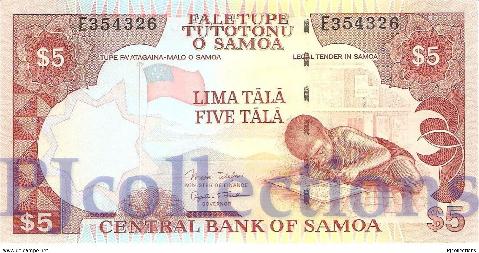 LOT SAMOA 5 TALA 2002 PICK 33b UNC X 5 PCS - Samoa