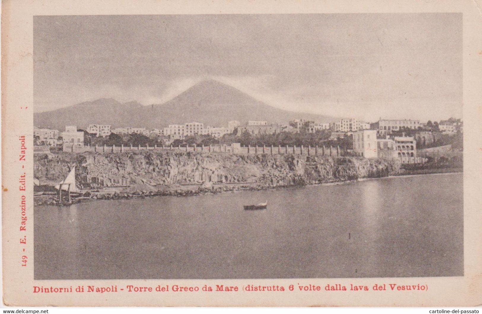 TORRE DEL GRECO  DA MARE  SERIE DINTORNI DI NAPOLI  NO VG - Torre Del Greco