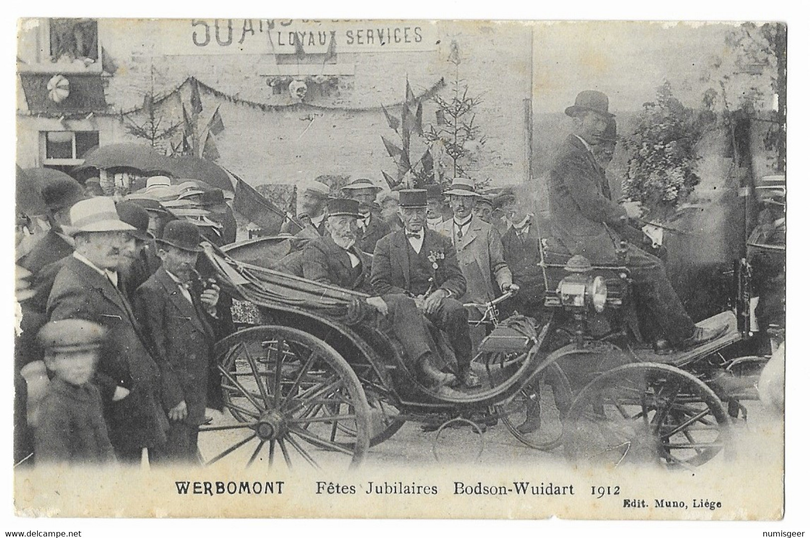 WERBOMONT  --  Fêtes Jubilaires  BODSON-WIDART  1912 - Ferrières