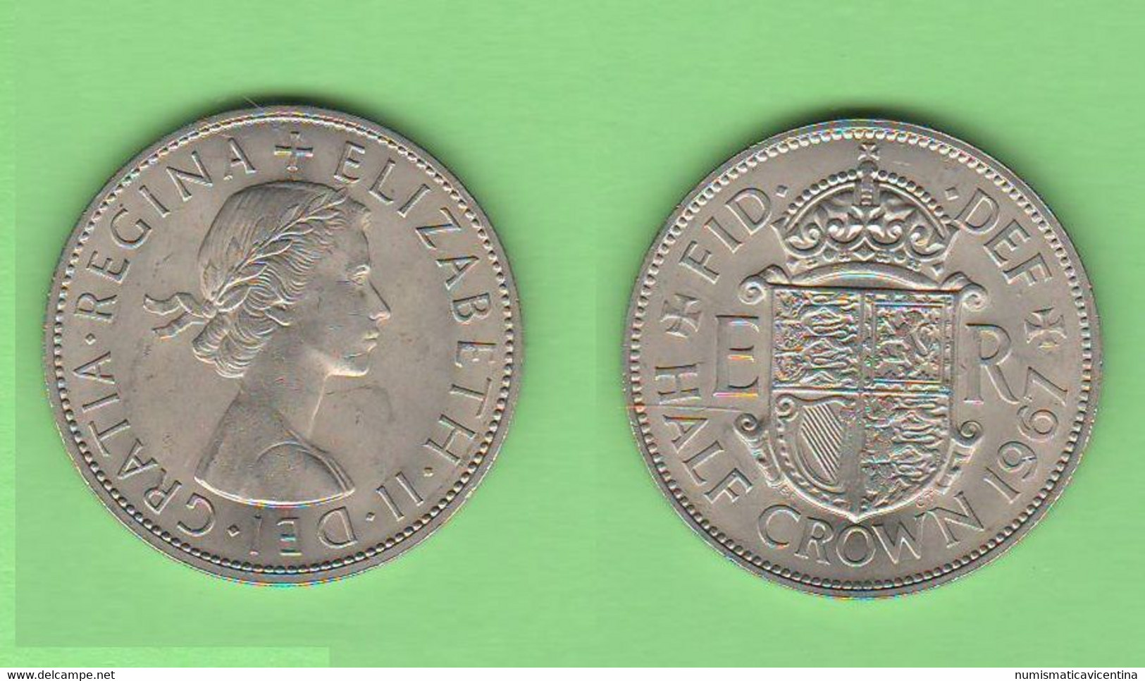 Great Britain 1/2 Half CROWN 1967 Inghilterra Great Britain UK Nickel Coin - K. 1/2 Crown