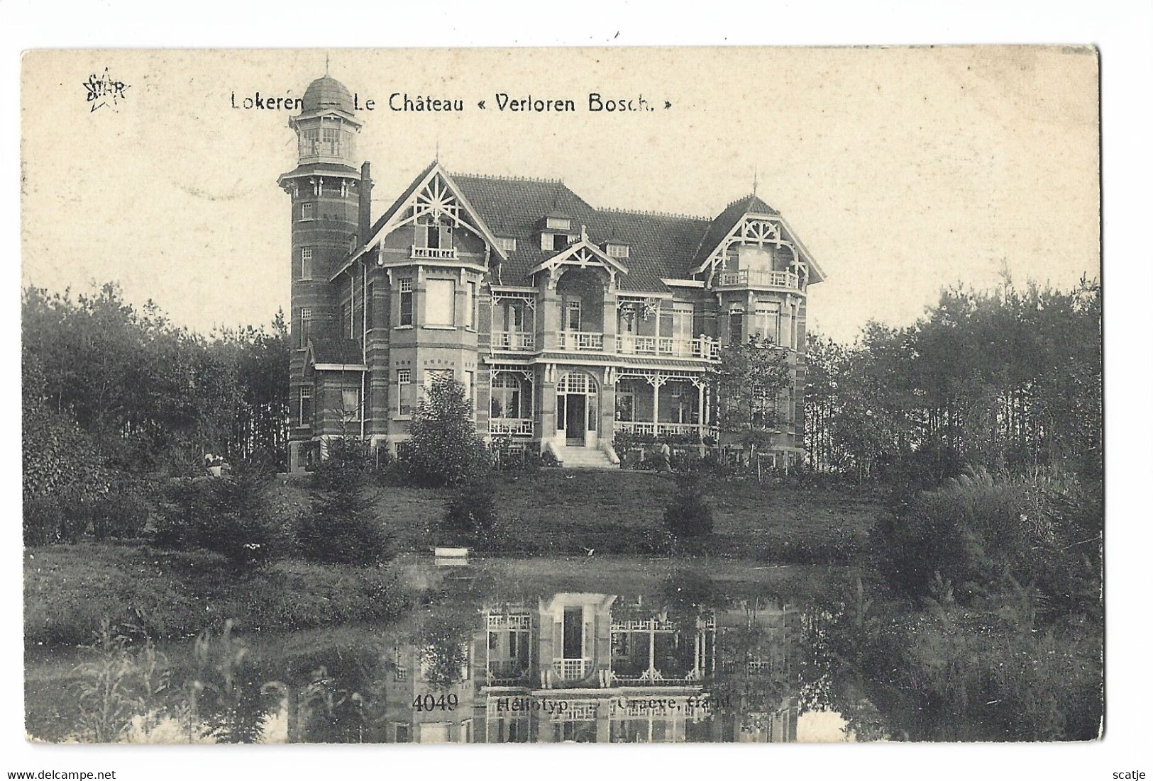 Lokeren.   -   Le Château  "Verloren Bosch".   Zeer Mooie Kaart!   -   1906   Naar   Berchem - Lokeren