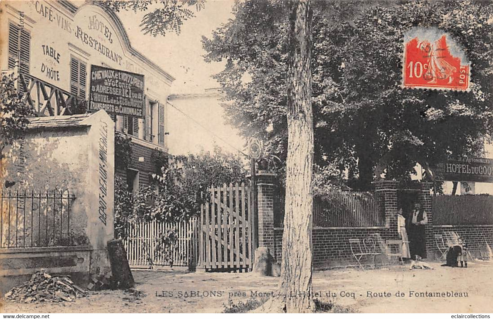 Les Sablons Près Moret           77          Hôtel Du Coq . Route De Fontainebleau           (voir Scan) - Autres & Non Classés