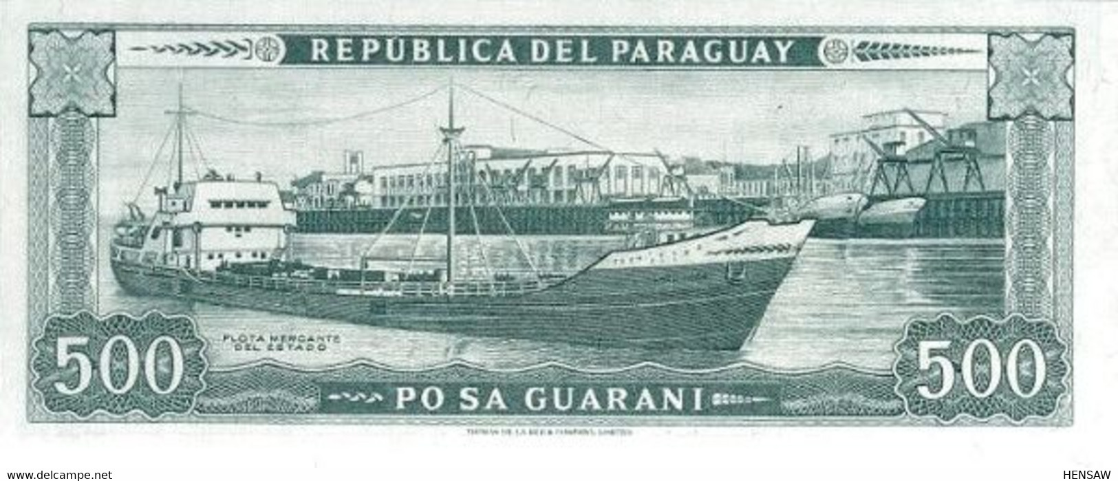 PARAGUAY 500 GUARANIES P 206.5 1982 UNC SC NUEVO - Paraguay