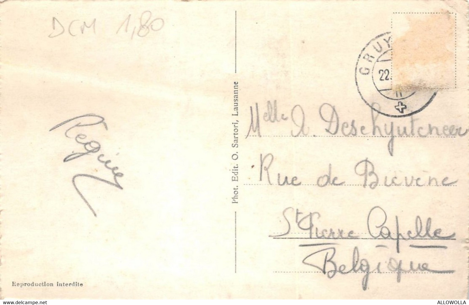 19303 " CHÂTEL ST. DENIS ET LE GRAMONT " PANORAMA-VERA FOTO-CART. POST. ORIG. SPED. - Châtel-Saint-Denis