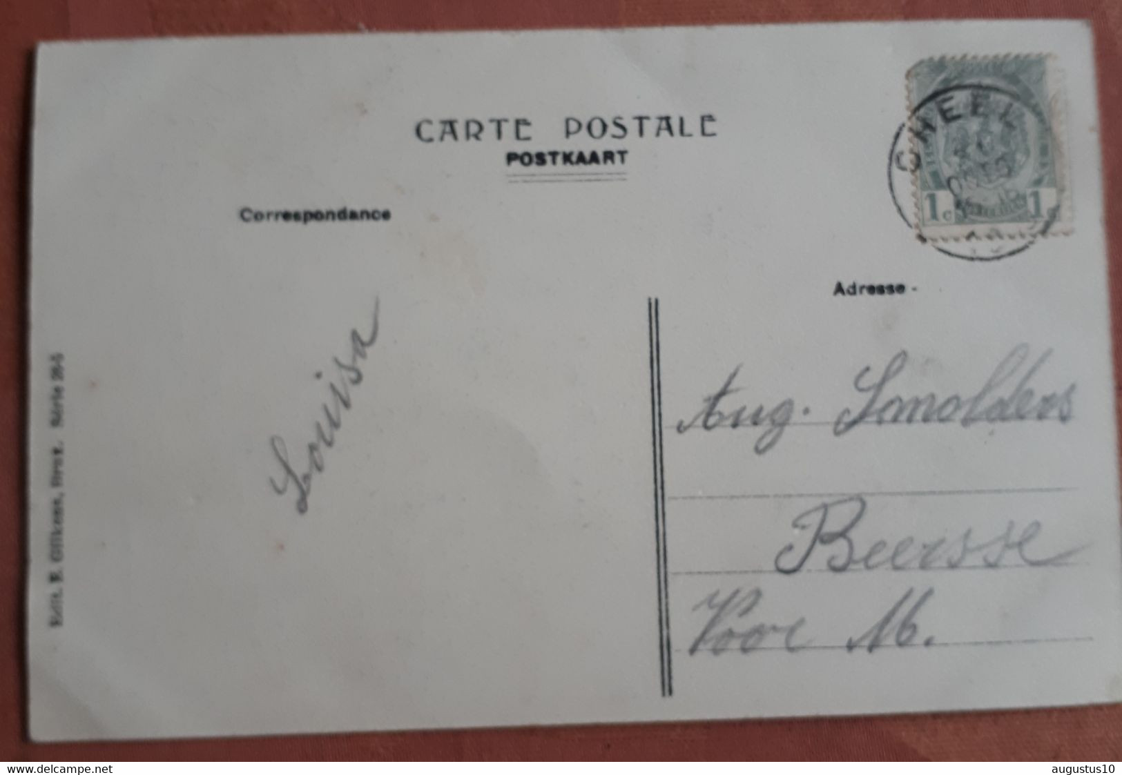 GEEL Zeer Oude Postkaart 1910  Binnenzicht St. Dymphnakerk Gelopen Met Zegel 1 Ct. - Geel