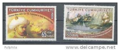 2008 TURKEY 470TH ANNIVERSARY OF PREVEZE NAVAL VICTORY AND NAVAL FORCES DAY MNH ** - Nuovi