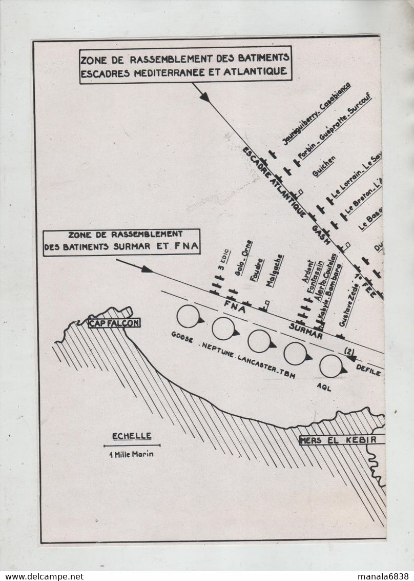 Inspection Mer 1959 Zone Rassemblement Bâtiments Escadres Méditerranée Atlantique Surmar FNA Lamoune - Schiffe