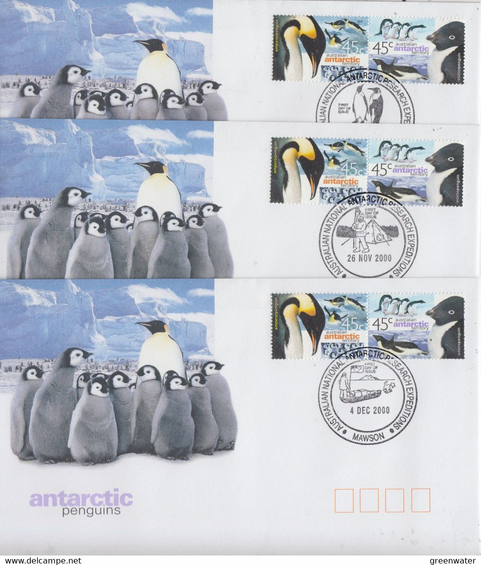 AAT 2000  2v 5 FDC (Davis,Mawson, Macquerie Casey,Kingston) (XC161) - FDC