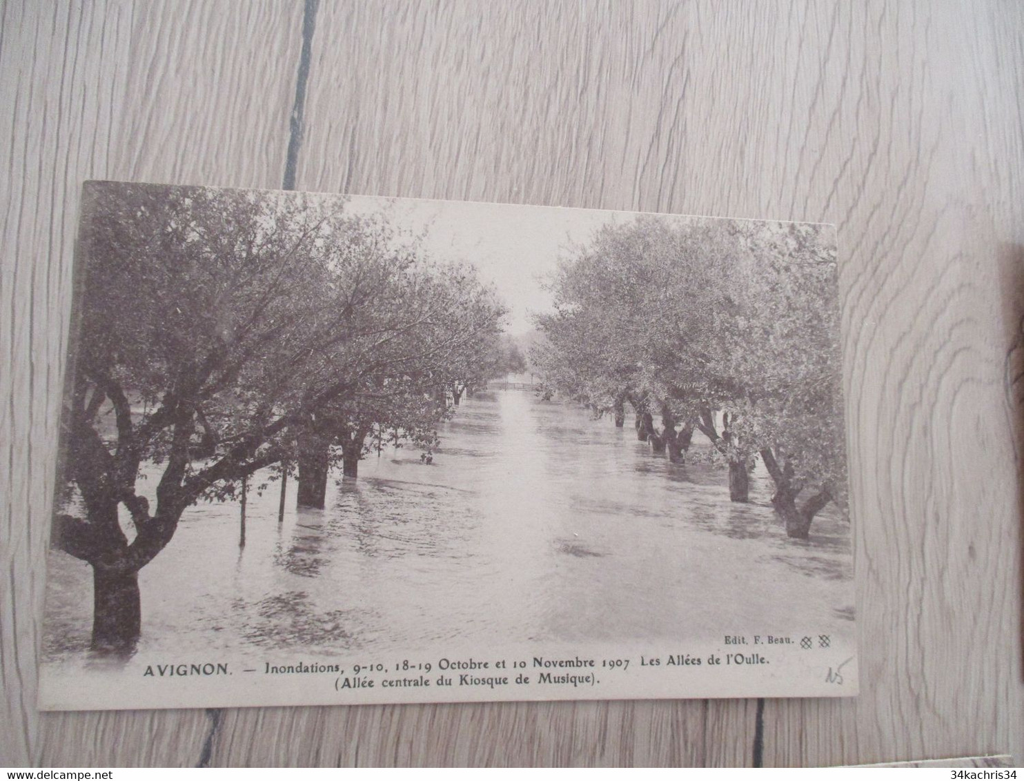 CPA 84 Vaucluse Avignon Inondations 1907 Les Allées De L'Oulle - Avignon