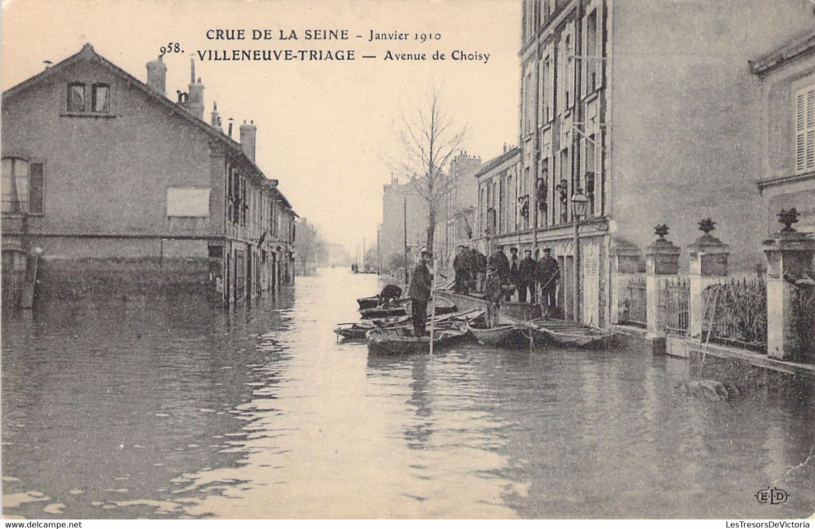 FRANCE - 94 - VILLENEUVE TRIAGE - Avenue De Choisy - Pendant Les Inondations De Janvier 1910 - Carte Postale Ancienne - Villeneuve Le Roi