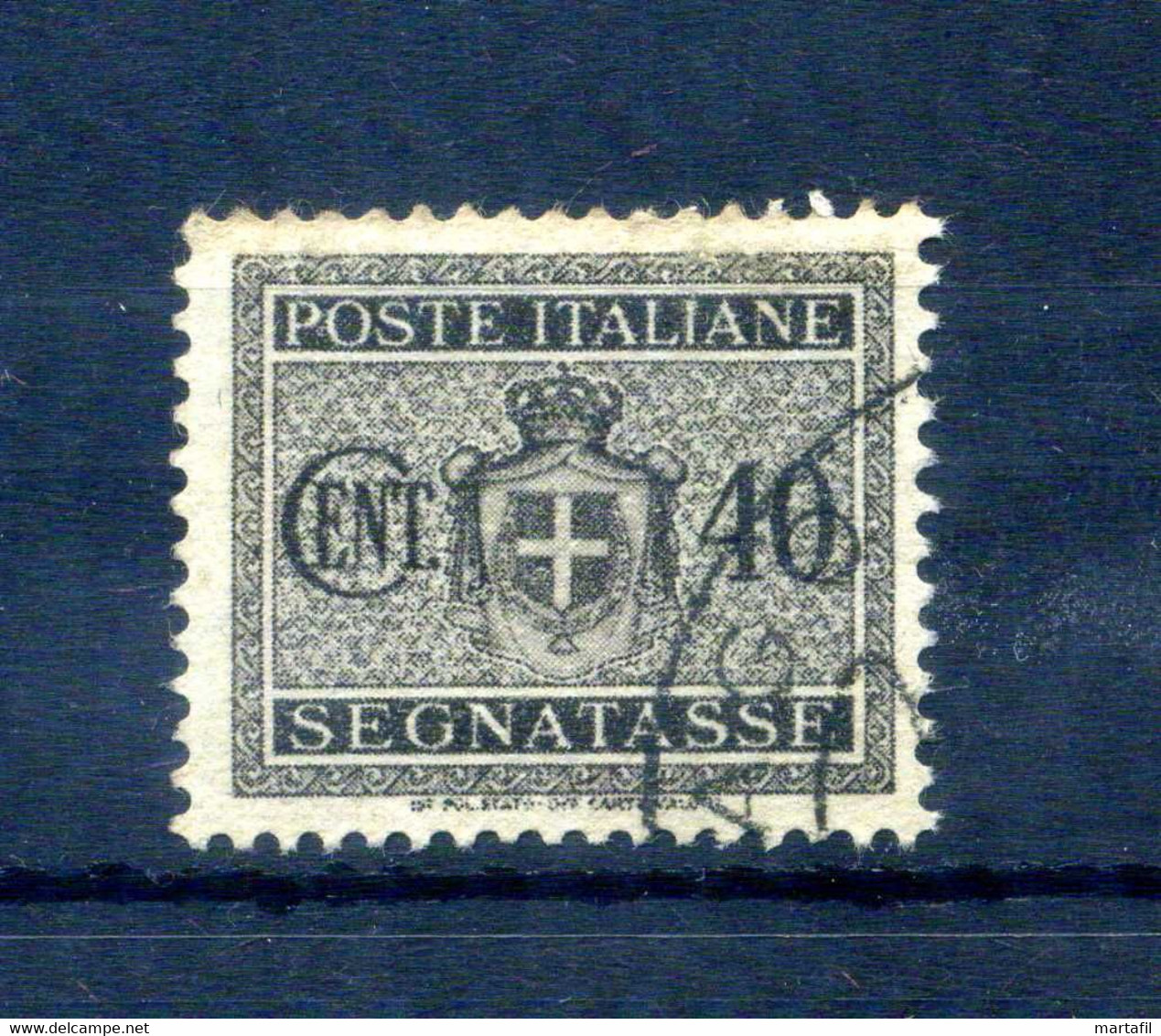 1945 LUOGOTENENZA TASSE N.89 USATO Filigrana Ruota - Strafport