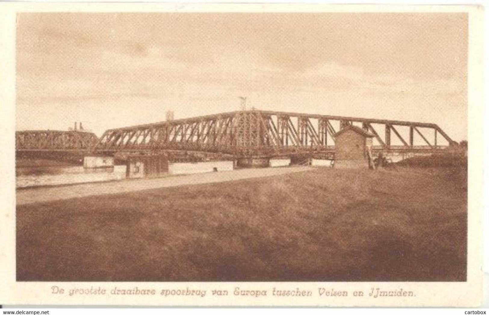 De Grootste Draaibare Spoorbrug Van Europa Tusschen Velsen En IJmuiden - IJmuiden