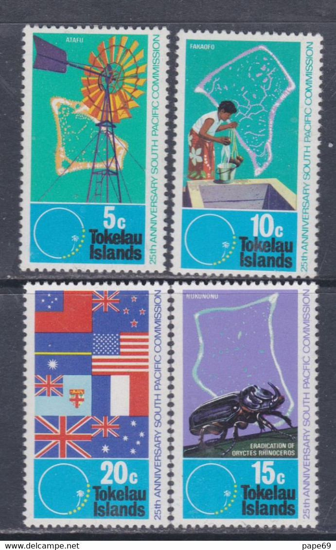 Tokelau N° 33 / 36 XX25è Anniversaire De Commission Pacifique Sud,  La Série Des 4 Valeurs, Sans Charnière, TB - Tokelau