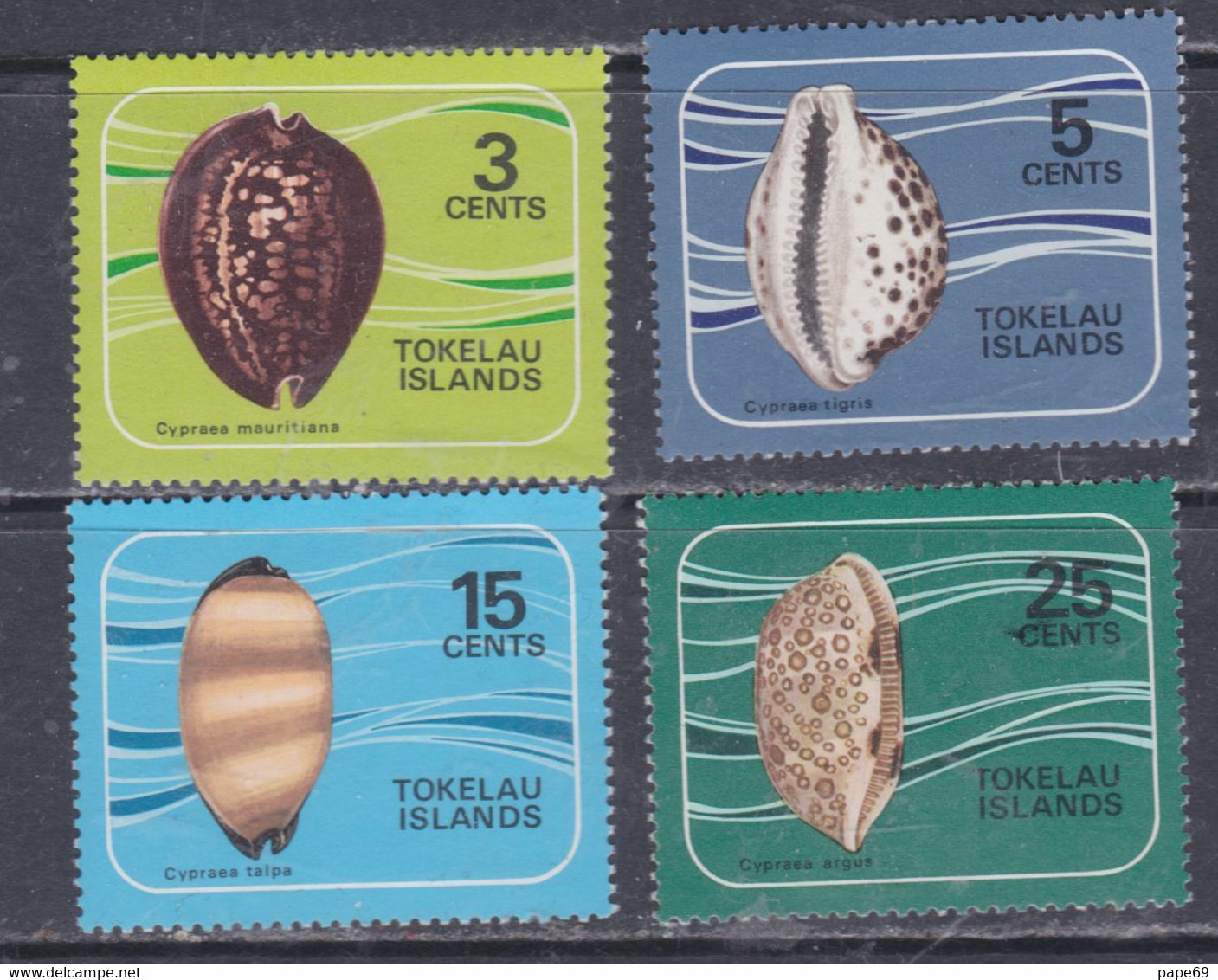 Tokelau N° 41 / 44 XX  Coquillages,  La Série Des 4 Valeurs, Sans Charnière, TB - Tokelau
