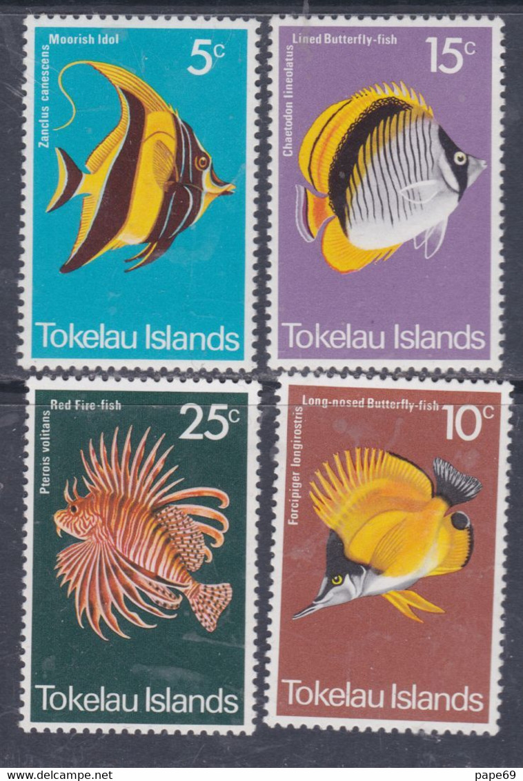 Tokelau N° 45 / 48 XX   Poissons,  La Série Des 4 Valeurs, Sans Charnière, TB - Tokelau