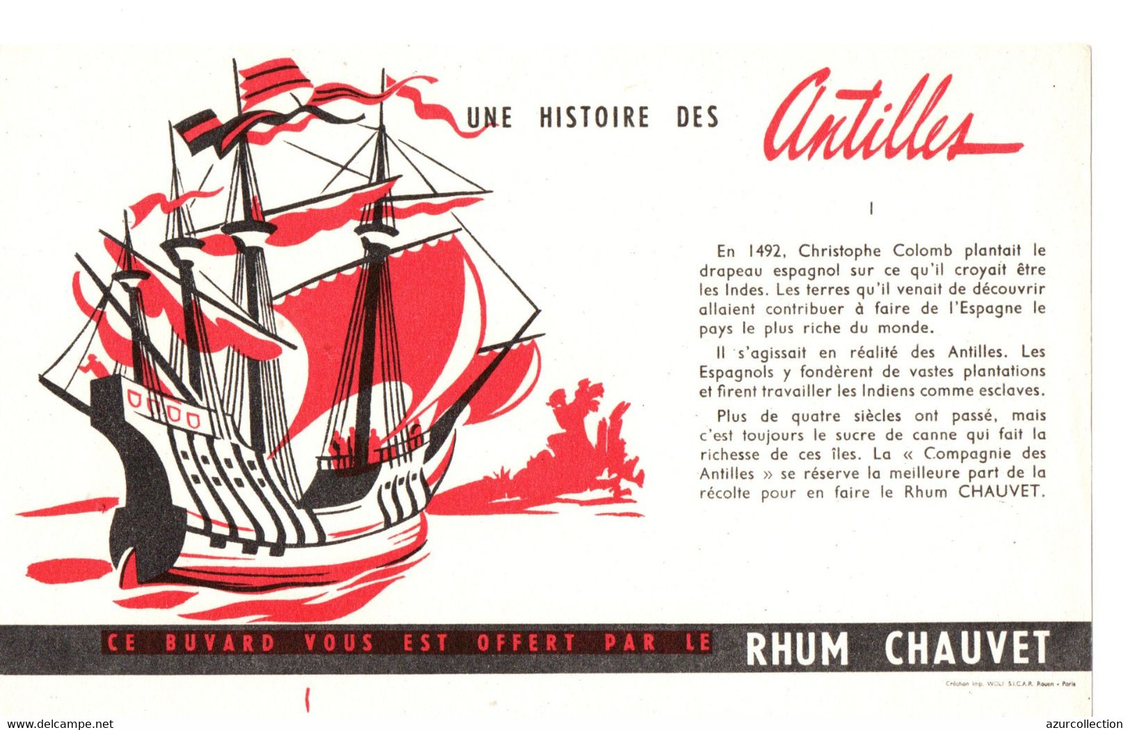 RHUM CHAUVET . UNE HISTOIRE DES ANTILLES - Licores & Cervezas