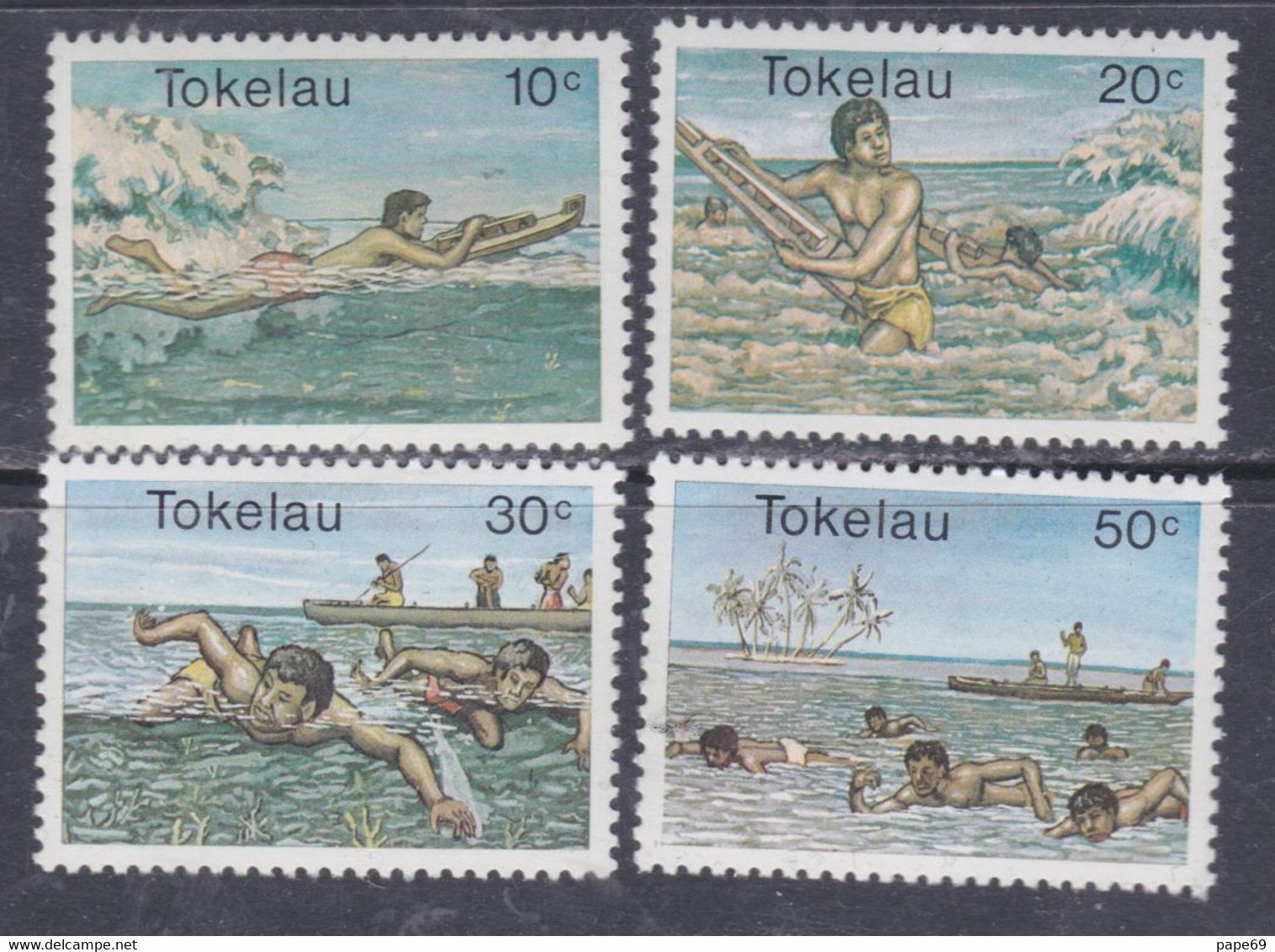 Tokelau N° 73 / 76 XX Sports Aquatiques,  La Série Des 4 Valeurs, Sans Charnière, TB - Tokelau