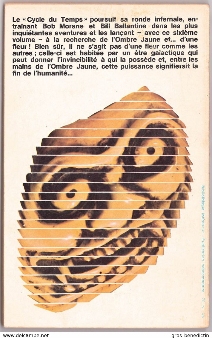 Pocket Marabout N°93 - Série Bob Morane - Henri Vernes - "Une Rose Pour L'Ombre Jaune" - 1970 - #Ben&Morane - Marabout Junior
