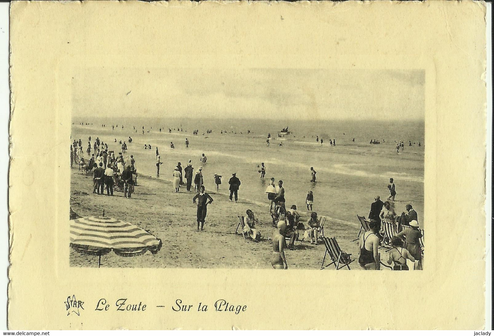 Le Zoute -- Sur La Plage.     (2 Scans) - Knokke