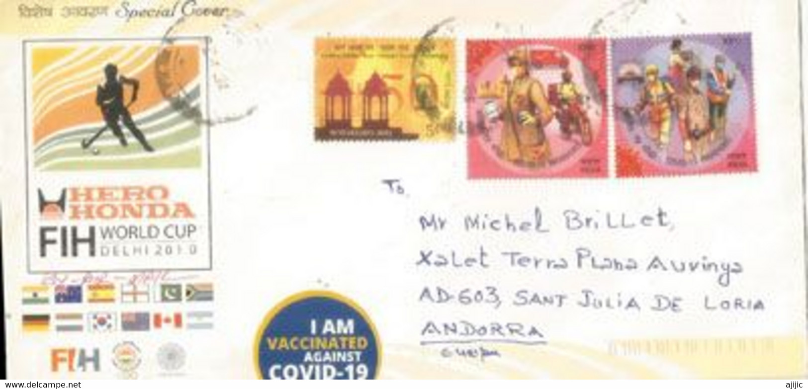 Hero Honda Hockey World Cup New Delhi 2010 | FIH. Letter To Andorra (Principat) - Jockey (sobre Hierba)