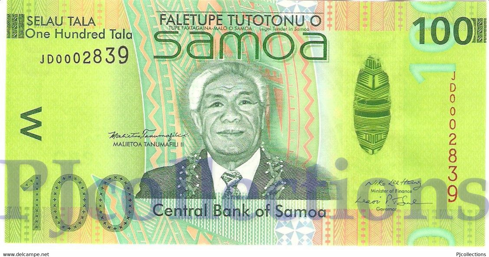 SAMOA 100 TALA 2008 PICK 43 UNC LOW SERIAL NUMBER "JD00028**" - Samoa