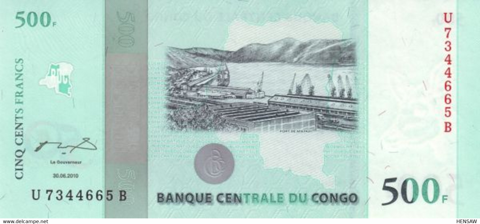 CONGO 500 FRANC 2010 P 100 UNC SC NUEVO - République Démocratique Du Congo & Zaïre