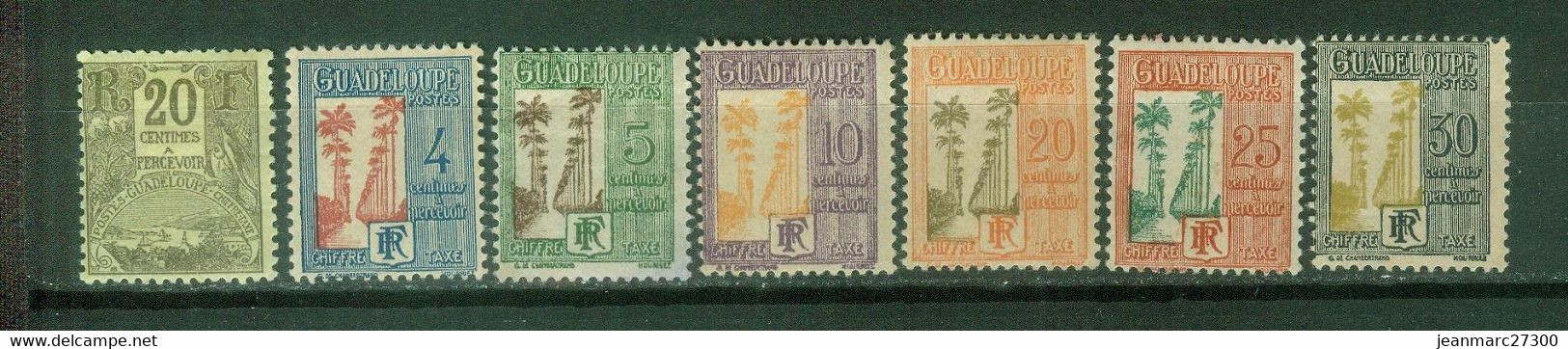 FC GLP05 Guadeloupe Taxe YT N° 18 26 27 28 30 31 32 Neufs - Timbres-taxe