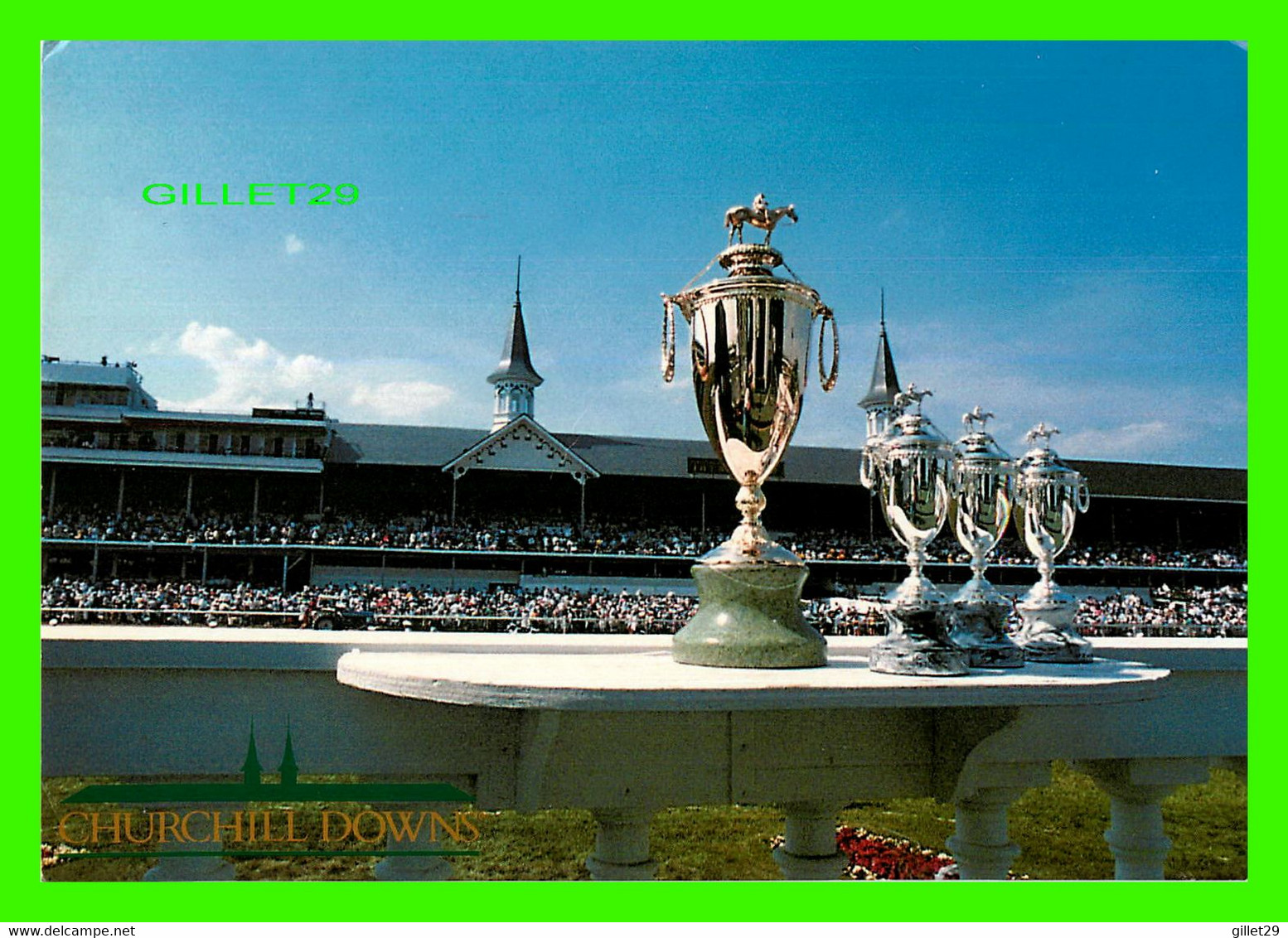 LOUISVILLE, KY - TROPHIES OF THE KENTUCKY DERBY AT CHURCHILL DOWNS - LUCKY PRINTS - - Louisville