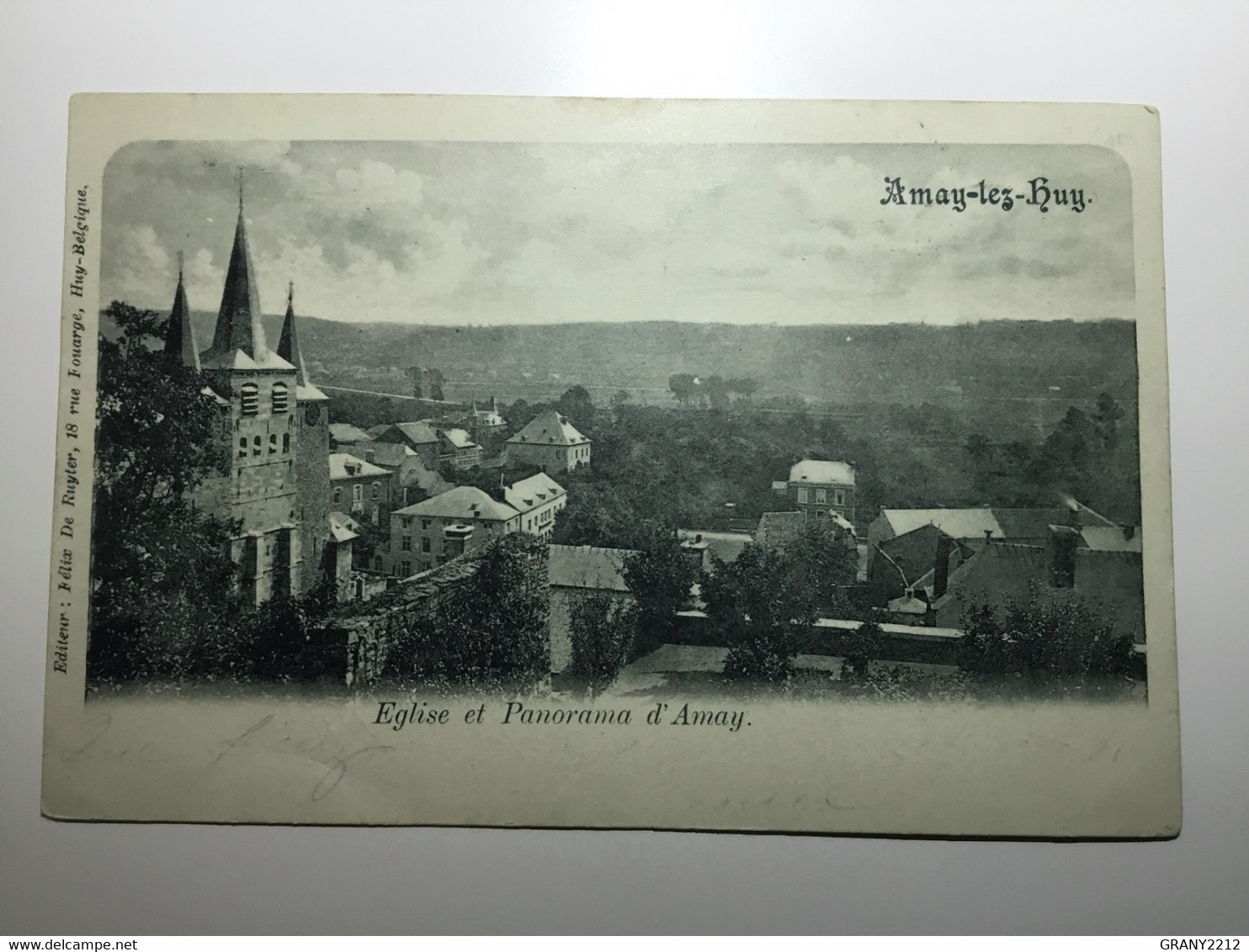 AMAY - LEZ - HUY . »ÉGLISE ET PANORAMA D,AMAY  1901 « Edt Félix De Ruyter . - Amay