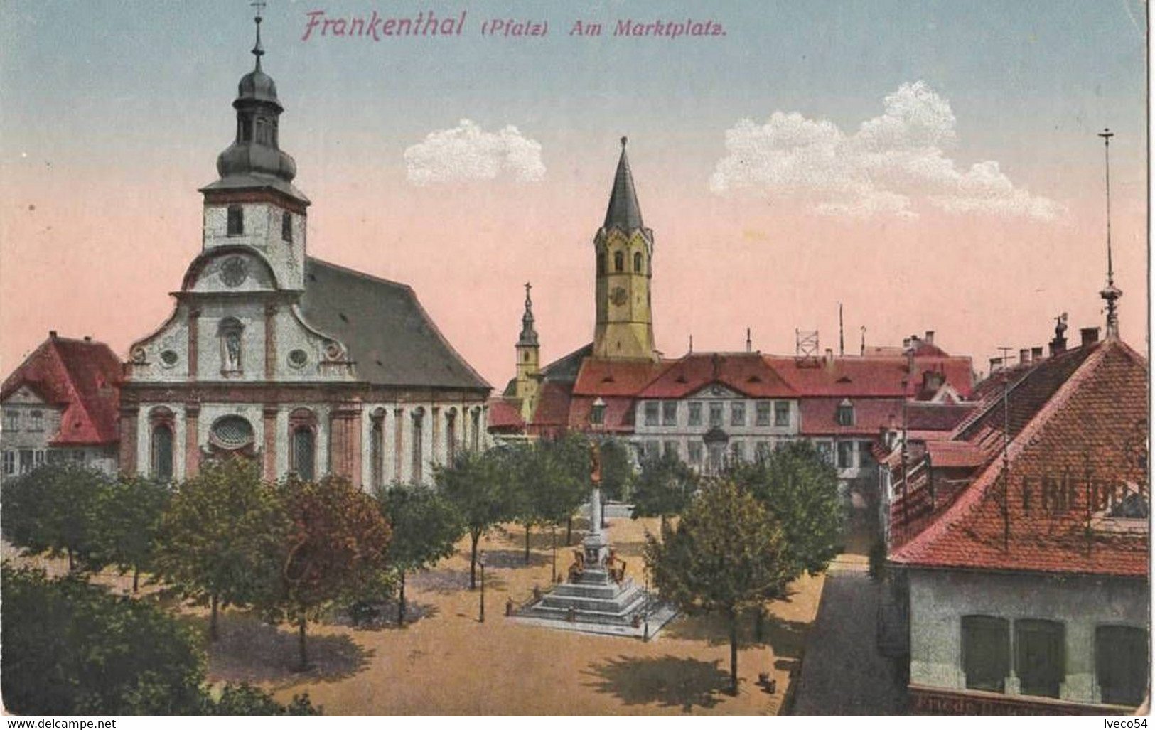 1919   Frankenthal   " Am Markplatz  " - Frankenthal