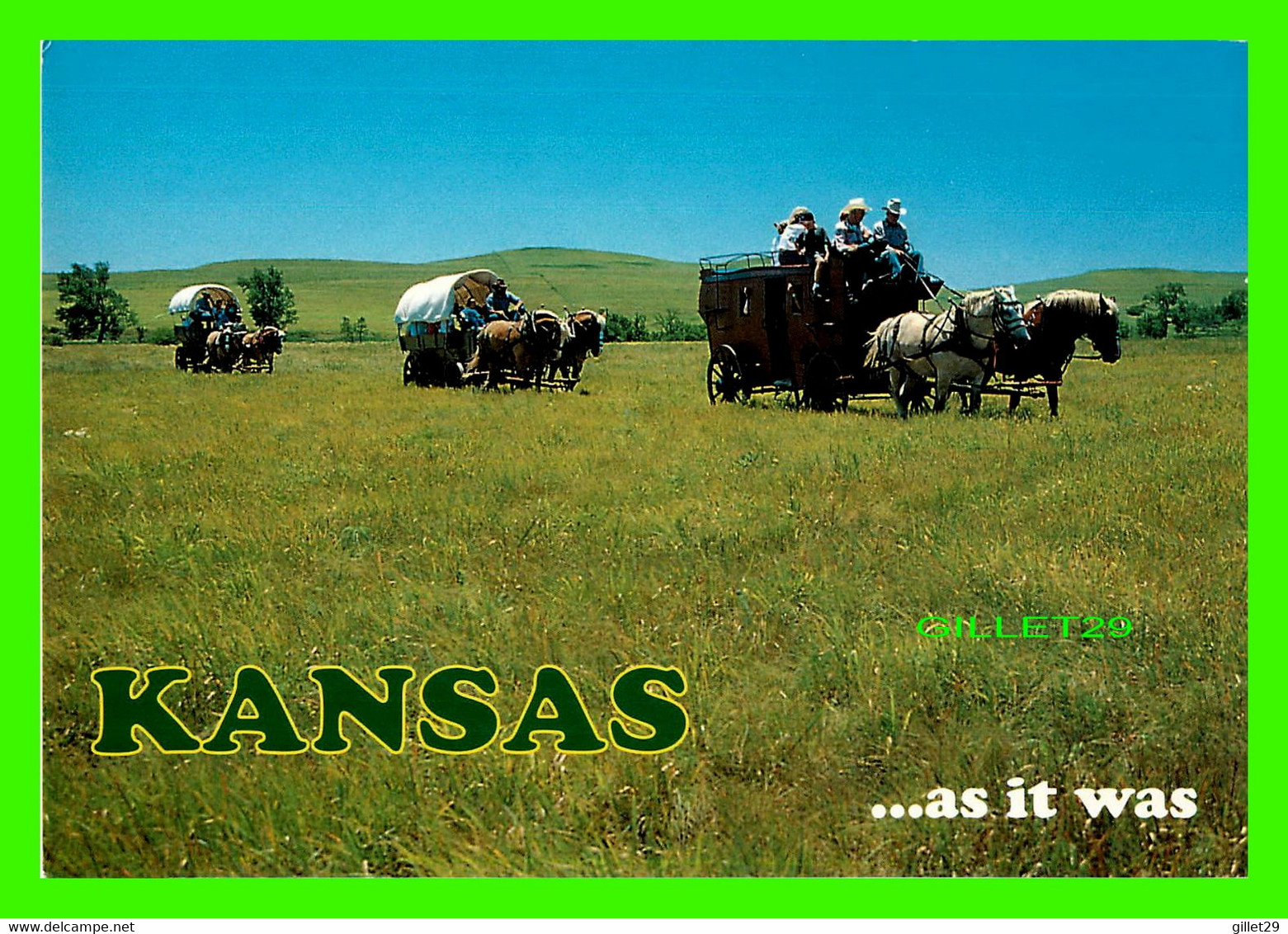 KANSAS, KS - AS IT WAS - 1991 PHOTO BY JOHN AVERY - FLINT HILLS OVERLAND WAGON TRIPS - - Kansas City – Kansas