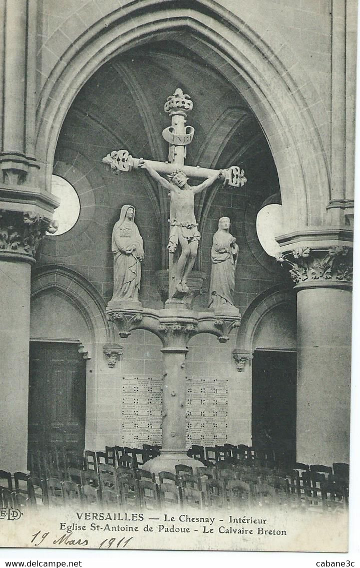 Le Chesnay - Intérieur Eglise St Antoine De Padoue - Le Calvaire Breton - Le Chesnay