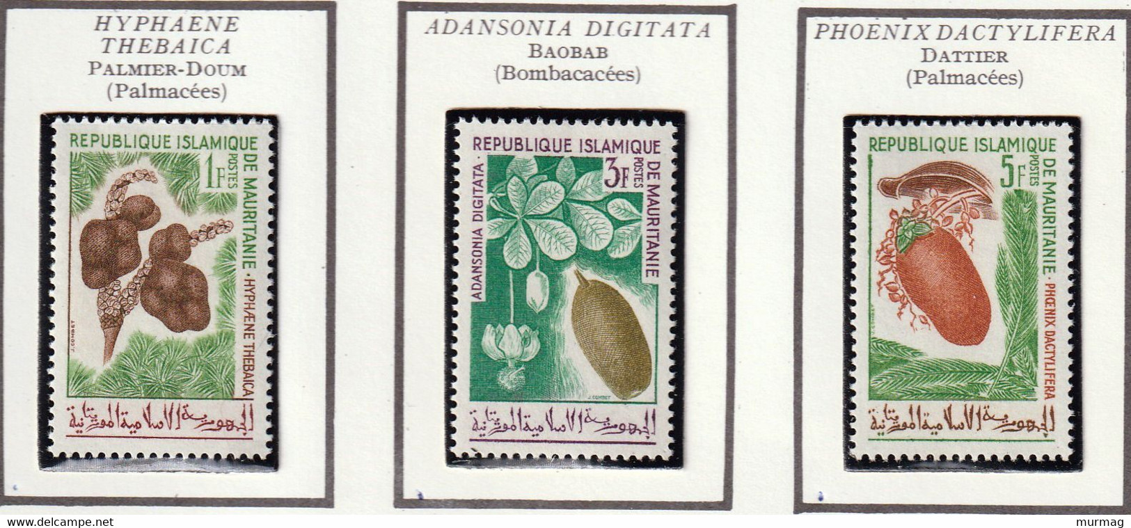 MAURITANIE - Fruits, Dattes, Jujubier, Palmier, Boabab, Dattier - Y&T N° 241-245 - 1967 - MNH - Mauritanie (1960-...)