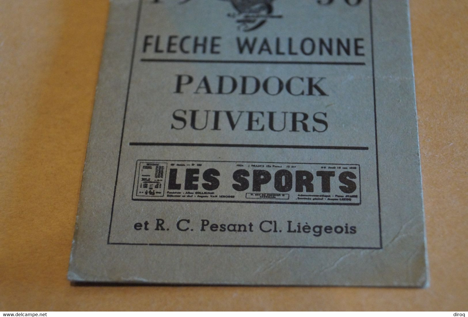 1956,Flèche Wallonne Paddock Suiveurs,photographe,ancien Laisser Passer De Presse - Cyclisme