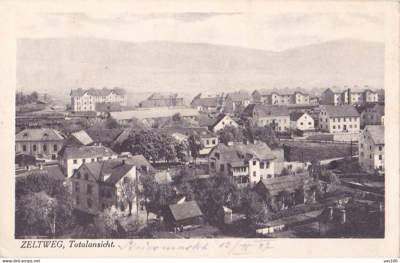 ZELTWEG TOTALANSICHT 1922 - Zeltweg