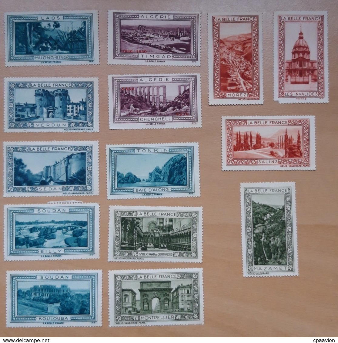 29 Vignettes, LAOS, SOUDAN, COCHINCHINE, HAUTE VOLTA, TOKIN, ANAM, ALGERIE, FRANCE - Sammlungen