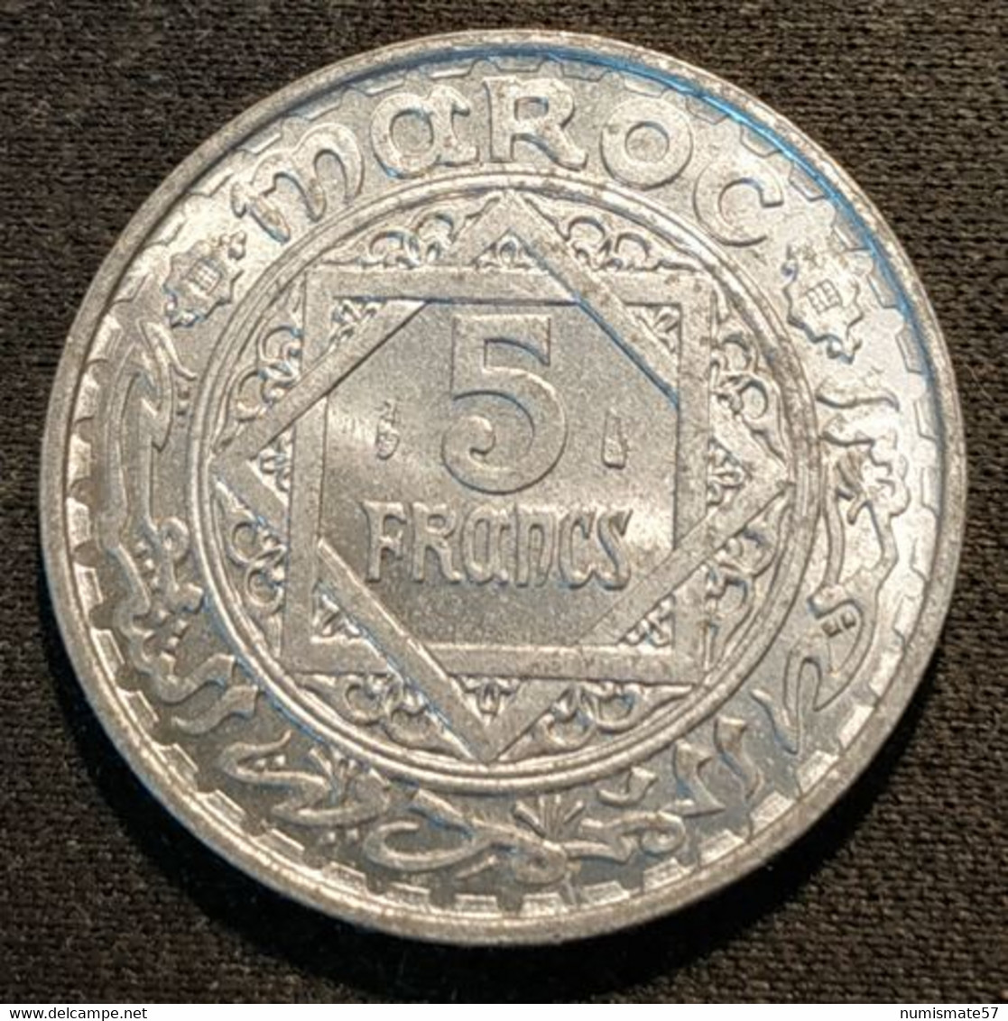 MAROC - MOROCCO - 5 FRANCS 1951 ( 1370 ) - KM 48 ( Mohammed V - EMPIRE CHERIFIEN ) - Maroc