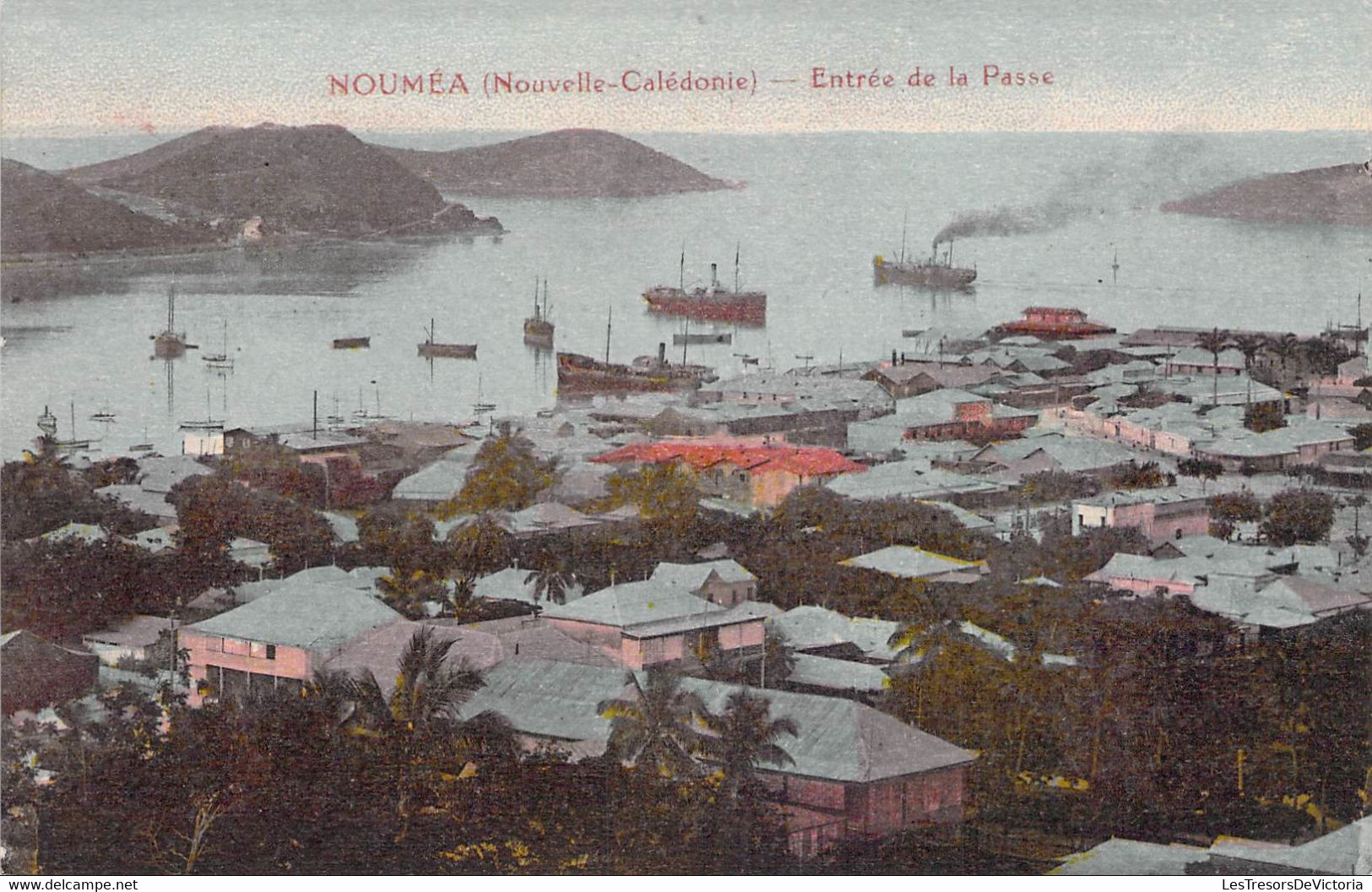 Nouvelle Calédonie - Nouméa - Entrée De La Passe - Colorisé- Bateau - Mer - Carte Postale Ancienne - Nuova Caledonia