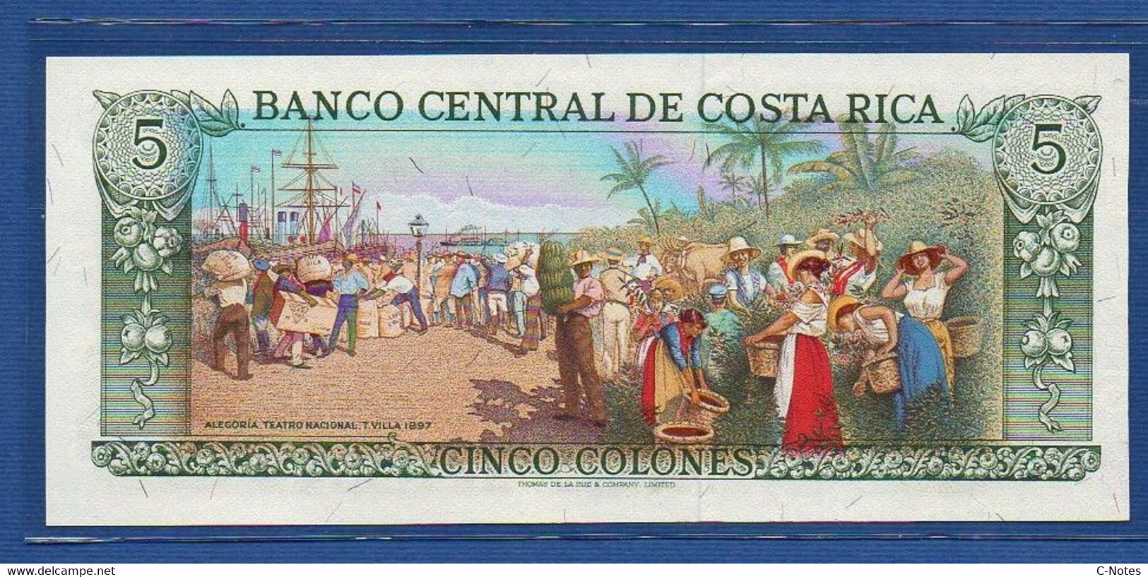 COSTA RICA - P.241 – 5 Colones 1971 UNC Serie D6657741 - "150 Years Of Independence" Commemorative Issue - Costa Rica