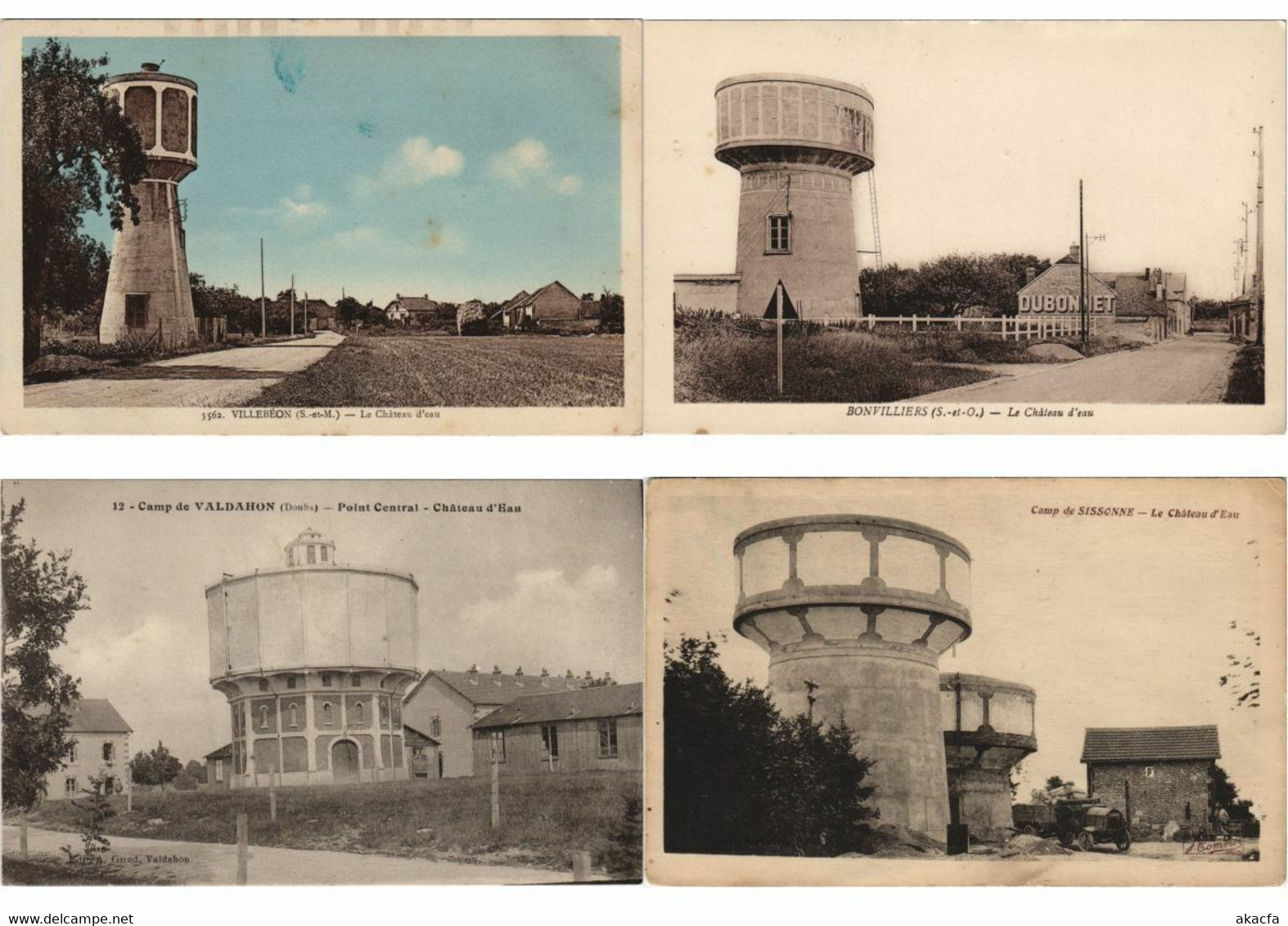 WATERTOWERS CHATEAU D'EAU FRANCE 23 Vintage Postcards (L4019) - Châteaux D'eau & éoliennes