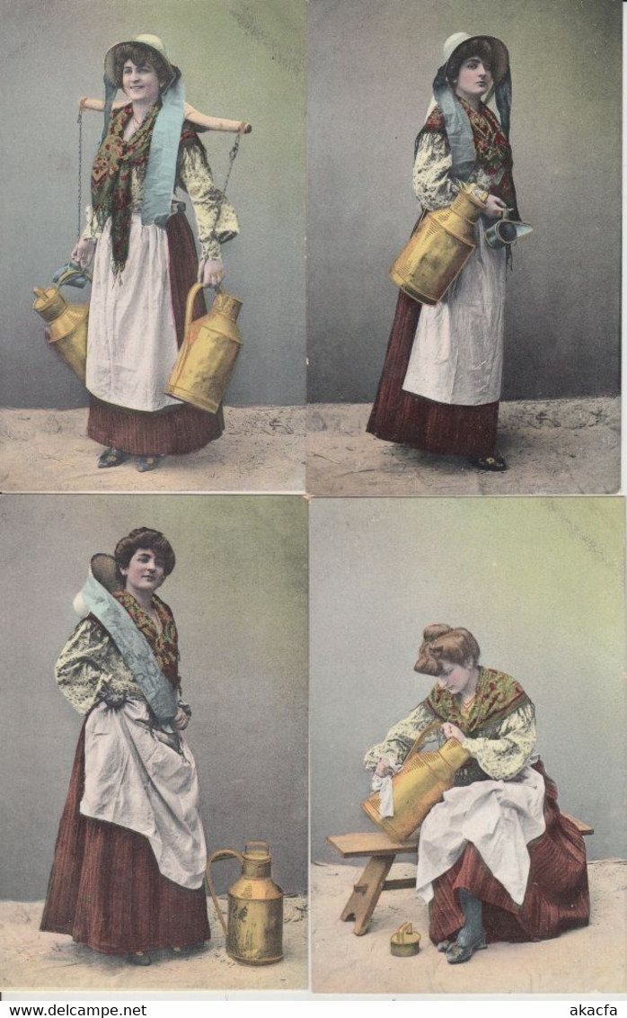 BELGIUM MILK GIRLS LAITIERE FLAMANDE 18 Vintage Postcards Mostly Pre-1940(L5748) - Sammlungen & Sammellose