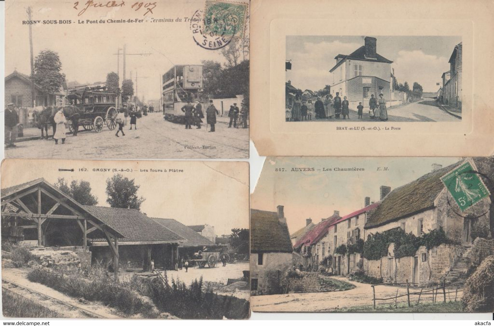 ILE DE FRANCE( DEP 93+94) 24 BETTER Vintage Postcards All POOR CONDITION (L5800) - Ile-de-France