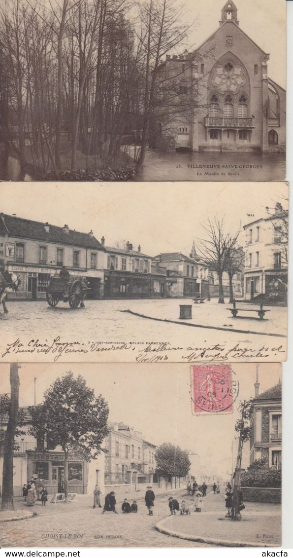 ILE DE FRANCE( DEP 93+94) 24 BETTER Vintage Postcards All POOR CONDITION (L5800)